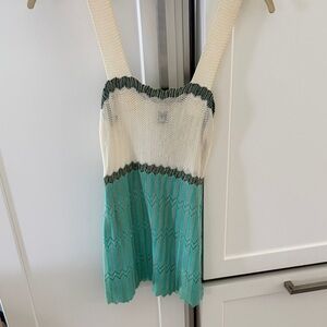 Missoni White and Teal Tank Top